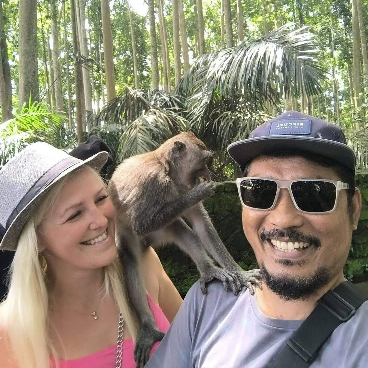 Komang 'Mougly', smiling on a trip in the Bali jungle